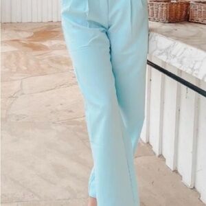 Abercrombie & Fitch Light Blue Wide Leg Pants